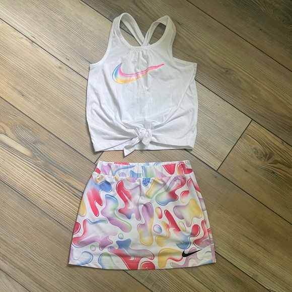 Nike Girls Tank Top and Printed Scooter Skirt Set Size 6 - Picture 1 of 4